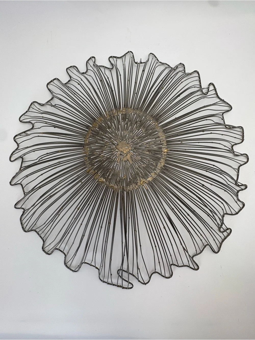 Crate & Barrel Marisol  Decorative Metal Wall Art - Bronze Floral Design